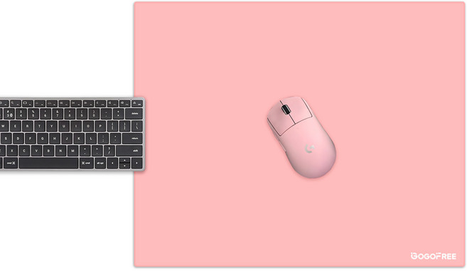 GOGOFREE 강화유리 마우스패드 게이밍 마우스 패드 XL, 핑크 40*50, 1개