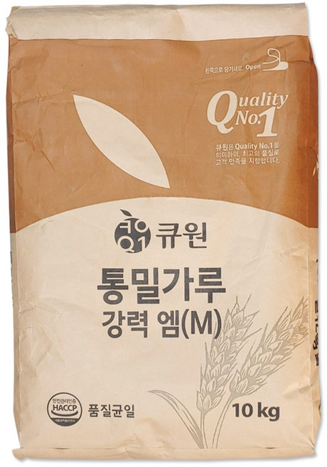 큐원 통밀가루 강력 M, 10kg, 1개