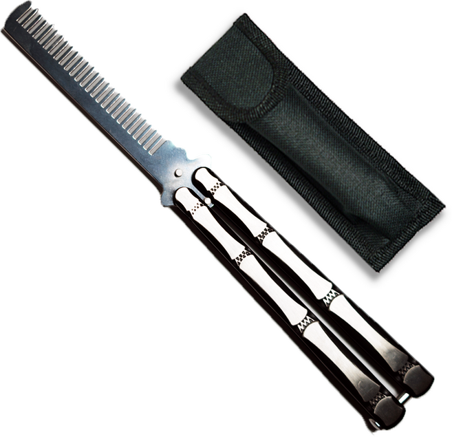 타이거피스트 무나사 발리송 트레이너 뼈리송 버터플라이나이프 나비칼 파우치포함, 빗리송, 1개