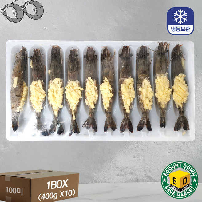 블랙타이거버터치즈새우 (40gx10개), 10개, 400g(40gx10개)