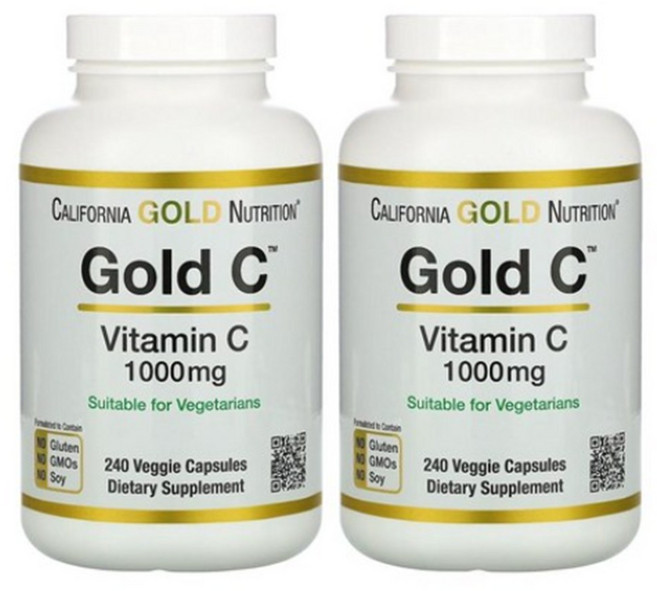 캘리포니아 골드 뉴트리션 2통 CGN 비타민C 1000mg 240베지캡슐X2, 240정, 2개