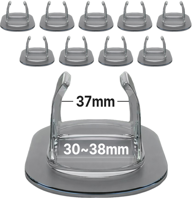 월간리빙 세탁기 호스 정리 고정 클립, 10개, 대형(투명)