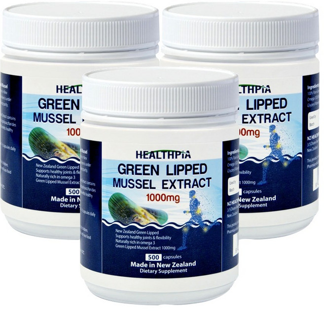 청정 뉴질랜드 홍합 헬스피아 초록입홍합 1500캡슐, 500정