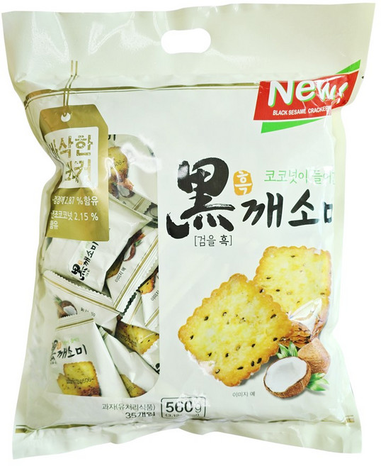 [달콤진] 검정깨 코코넛이 들어간 흑깨고소 바삭한 크래커, 2개, 560g