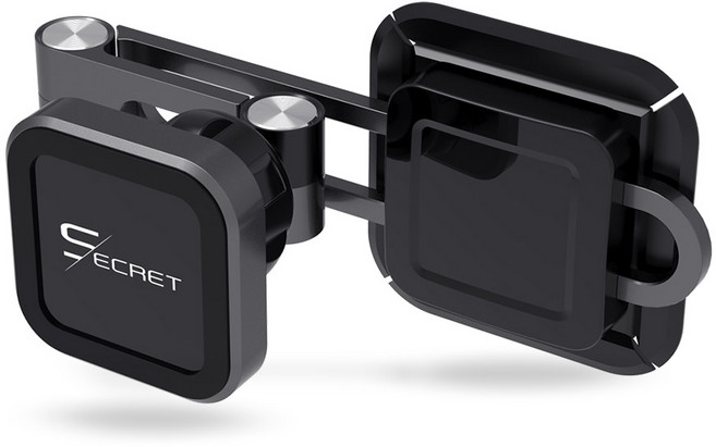 평화자동차 고급 메탈 초강력 차량 휴대폰 거치대 자석, 블랙, 1개