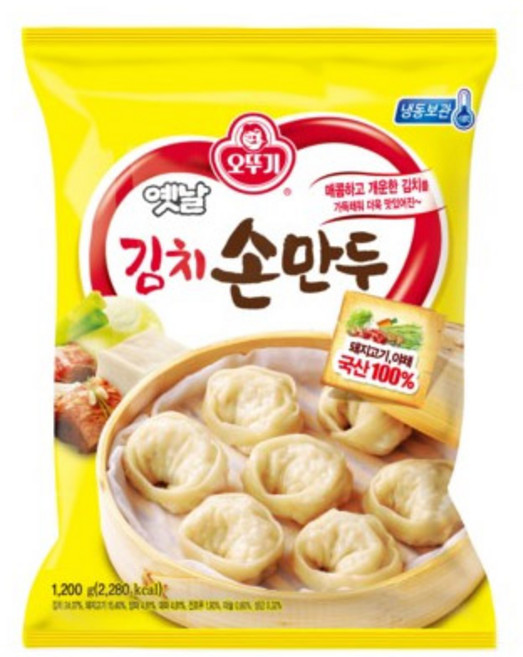 (냉동)옛날김치손만두(오뚜기 520gX2입), 520g, 2개