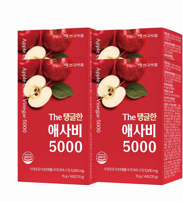 안국약품 The 탱글한 애사비 5000 14p, 4개, 210g