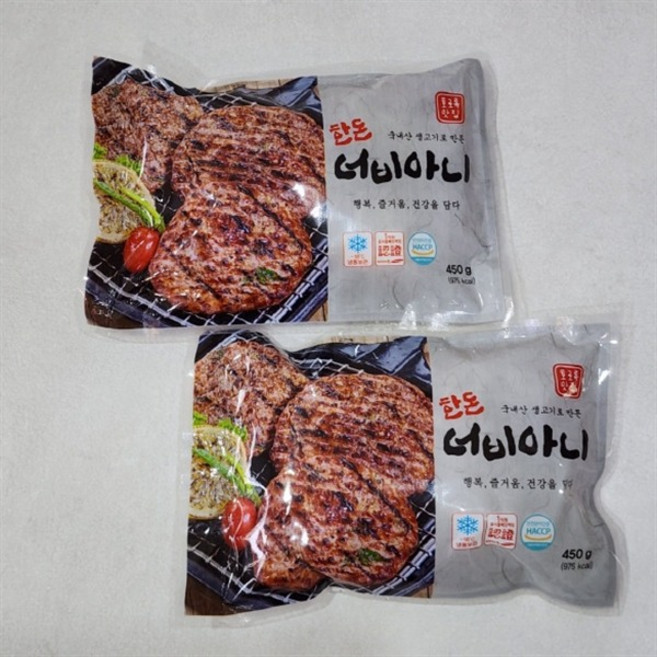 떡갈비 담양 한돈 400g 국내산 돼지 수제 떡갈비 구이용 반찬 냉동, 1개