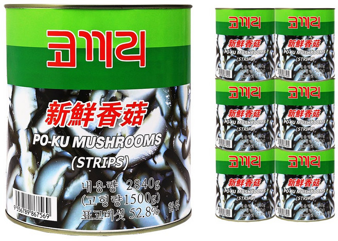 표고버섯 채 코끼리표 2.84Kg X 6개 / 캔 통조림