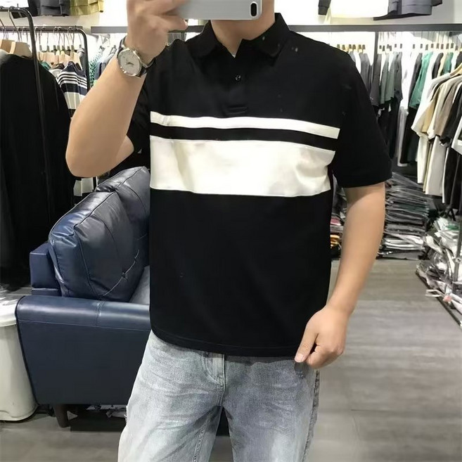 남성 심플 모던 반팔 폴로 셔츠 봄여름용 통기성 좋고 편안한 레귤러핏 칼라 티셔츠 캐주얼 데일리룩