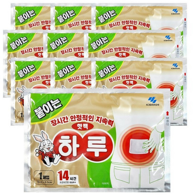 고바야시 부착형 하루 핫팩 10p, 3세트