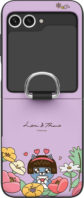 카카오프렌즈 러브앤땡스 갤럭시 Z플립6 자석카드 케이스