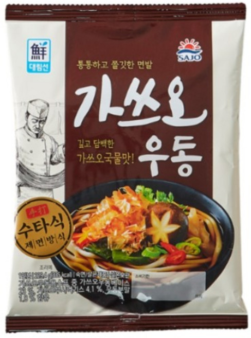 대림 가쓰오우동, 229.4g, 4개