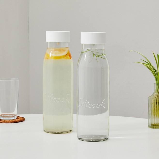 [모던하우스 인천점] WOW 실리쿡 물병1L 2P세트_KC0223008, 1L, 투명, 1세트