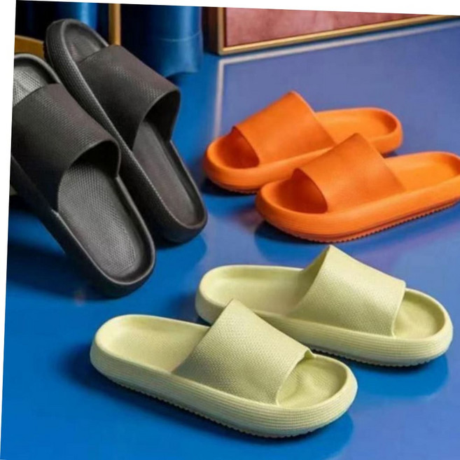 거실화 무소음 슬리퍼 층간소음 방지 실내화 푹신한 쿠션, 1개, spdj 마카롱실내화 블랙_255mm 260mm