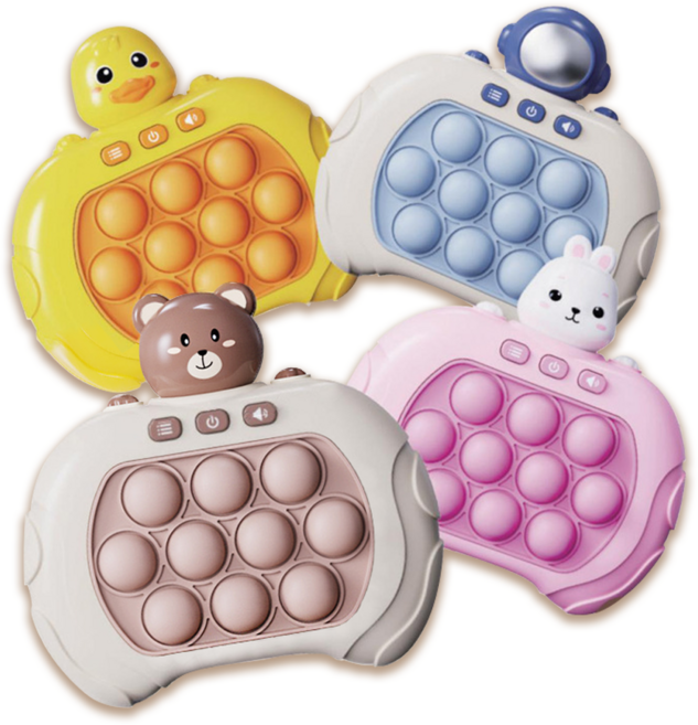 크앤비 푸쉬팝 게임기 푸시팝 스트레스해소 집중력 기억력 순발력 향상, 1개, 토끼게임기