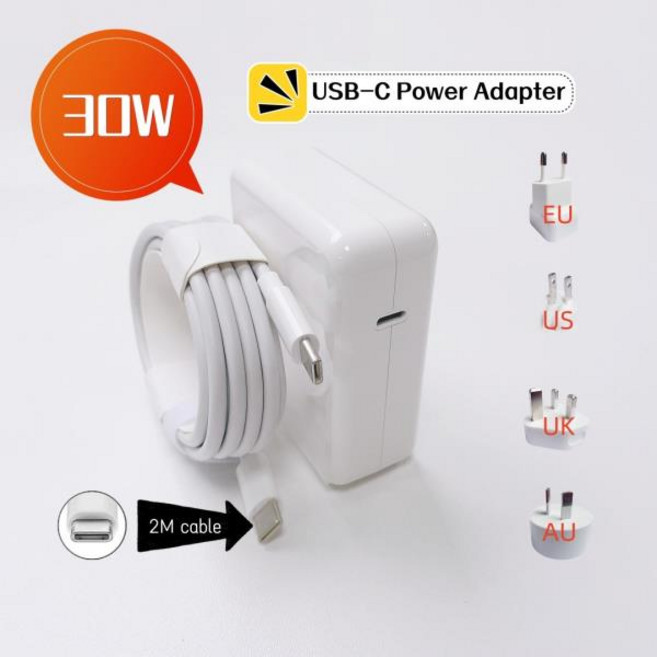 30W PD USB-C 전원 MagSaf * 3 어댑터 노트북 고속 충전기 Apple Macbook 12 "Air 13" M1 M2 A1882 A1534 A, 01 EU
