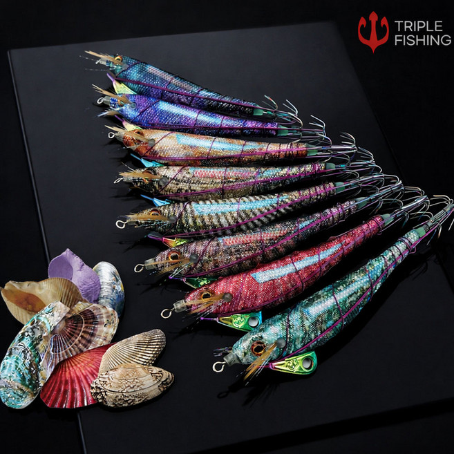 26년 트리플 이카마린 조개 삼봉 에기 조개트릭 심해 갑오징어 에기 한치 생미끼에기 + 서비스 핫팩, 1개, 14g, 7. 퍼플 소라