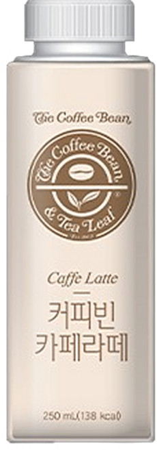 [서울에프엔비] 커피빈 카페라떼 250ml, 12개