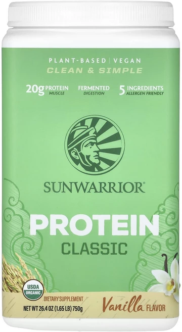 Sunwarrior 클래식 프로틴 바닐라 750g(1.65lb), Sunwarrior클래식프로틴바닐라750g165lb, 750g, 1개 - 쿠팡