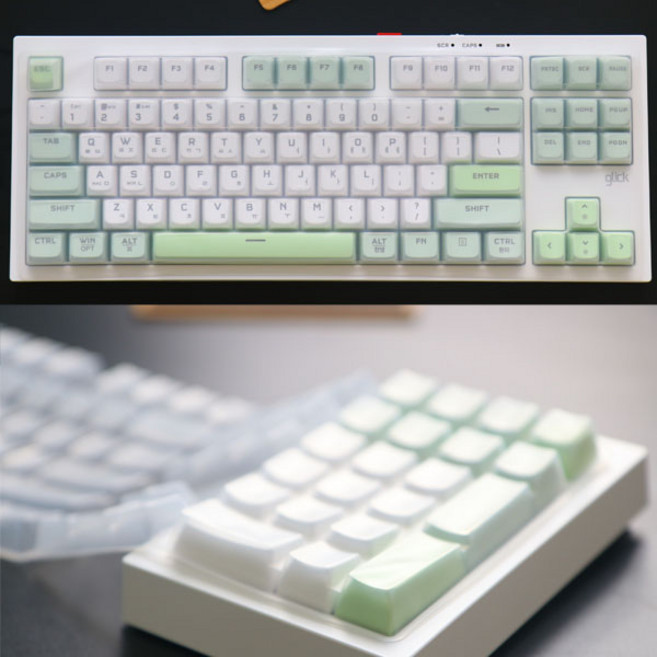 와이케이몰 지클릭커 오피스프로 사일런스 WK87+NK21 키스킨 옵션별 개별상품 호환용 고급 TPU 방수 키보드 커버, 일반 텐키리스 호환용 키스킨