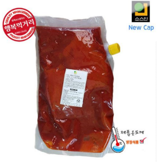 [한국소스 소스인] 황태구이 양념 소스 2.5kg 업소용 코다리 북어 더덕구이 양념장, 4개