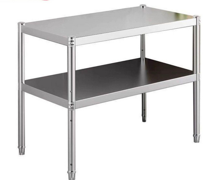 주방선반 보조 스테인레스 업소용 작업대 스텐 다이, 1개, 길이 50 너비40 높이 60 2층