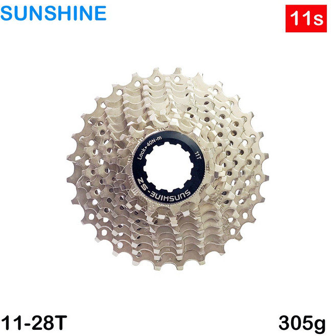 [썬샤인]자전거 스프라켓/로드 11단 11-28T 시마노 HG바디용, 1개