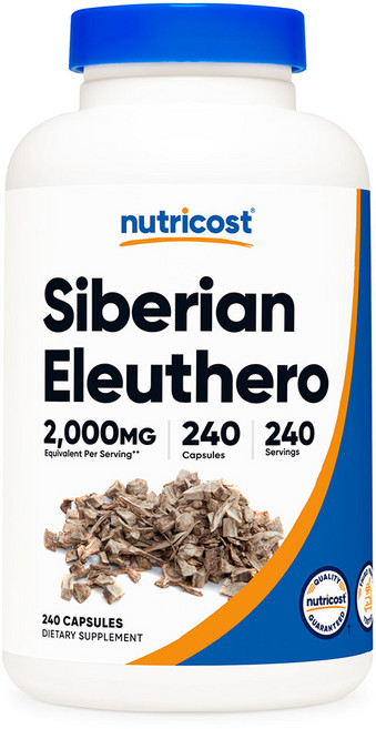뉴트리코스트 Siberian Eleuthero 시베리아 인삼 500mg 240캡슐, 1개, 240정
