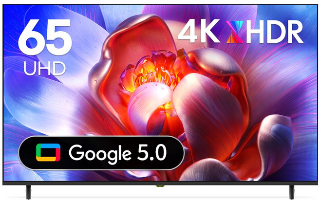 26년형 신제품 구글5.0 탑재 아바 스마트 PRO 165cm (65인치) UHD 1등급 구글TV, 고객직접설치, 스탠드형, 자가설치(직배송), 65인치