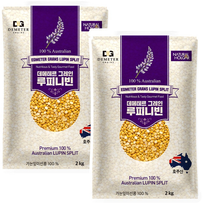 네츄럴올가 데메테르 그레인 루피니빈 콩 100% 호주산, 3개, 2kg