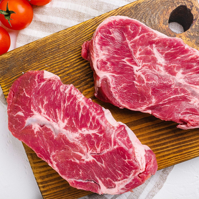 알담 초이스등급 소등심 2+2팩 800g 미국산 스테이크용 소고기