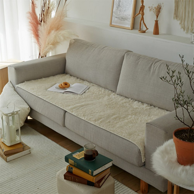 그라스 샤기 극세사 쇼파패드 3인용 4인용 흙 돌 쇼파 매트 토퍼 미끄럼방지