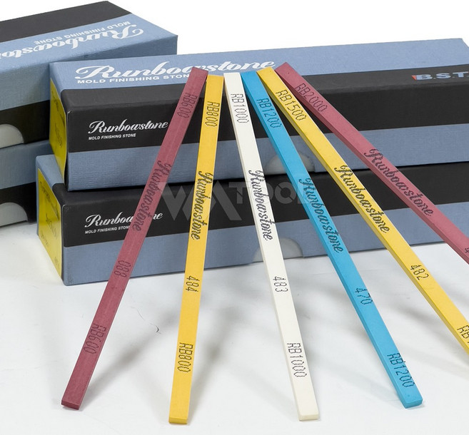 RB 도이시 3*13*100 (80방~3000방) 1통=10개 오일스톤 금형숫돌 Runbowstone, j. 1000방(1통) / 3x13x100, 1개