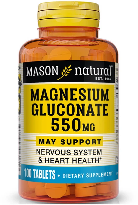 매이슨네츄럴스 마그네슘 글루콘산염 550mg 타블렛, 1개, 100정 - 쿠팡