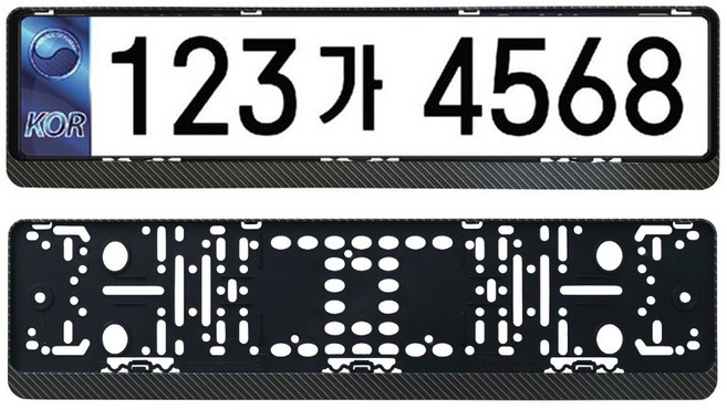 전차종[호환] 카본 번호판가드 번호판 플레이트, 1개