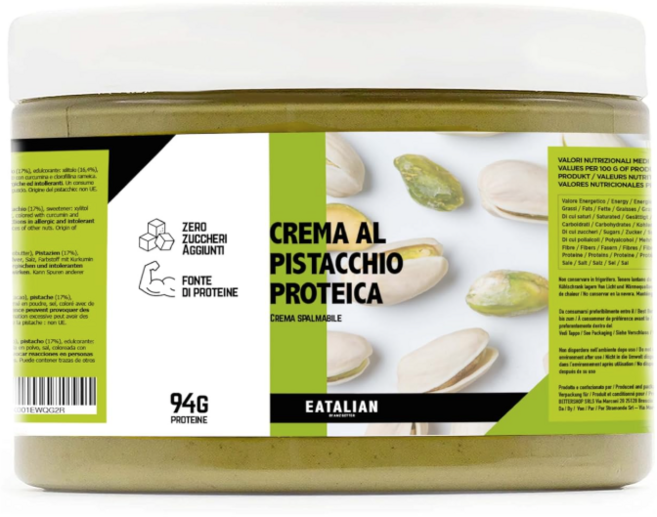 Eatalian 이탈리안 프로틴 94g 함유 피스타치오 크림 500g 두바이쫀득쿠키 두쫀쿠 재료, 1