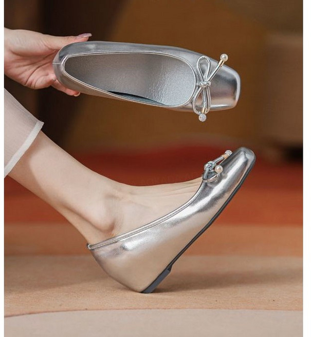 AOKADA 여성 펌프스 웨지힐 키높이 발편한 슬립온 구두