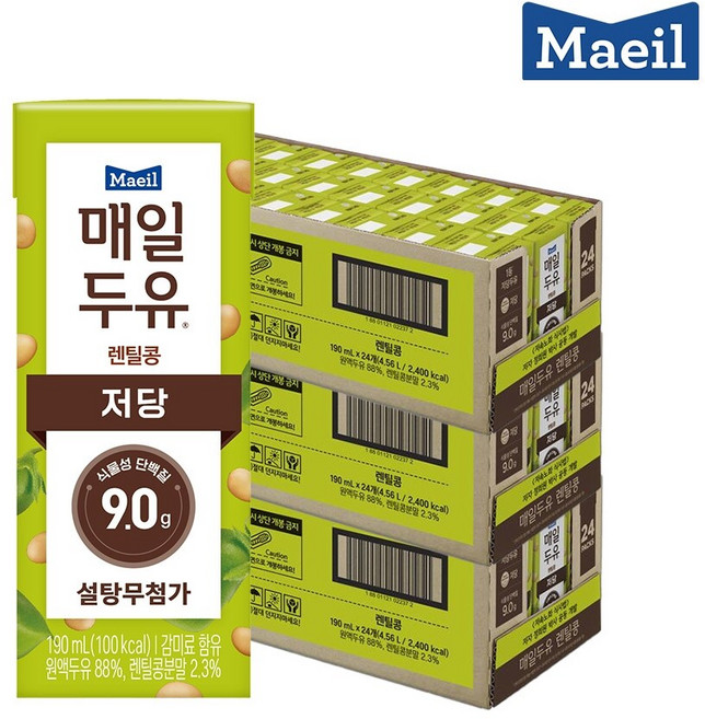 매일두유 렌틸콩 190ml 72팩, 72개