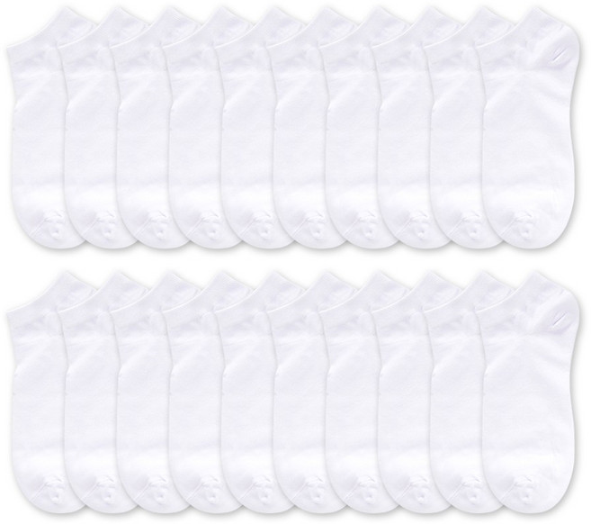 양말조아 국산 남자 여자 일반 학생 무지 발목양말 20켤레 set