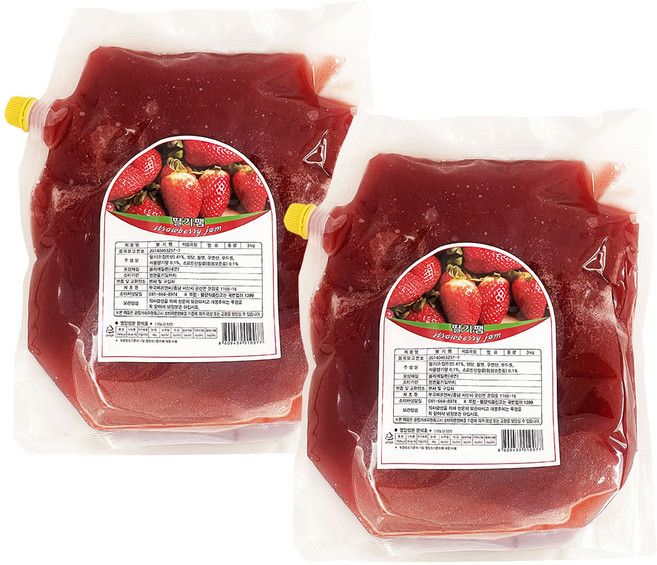 부국 딸기쨈 (대용량 파우치), 2개, 3kg