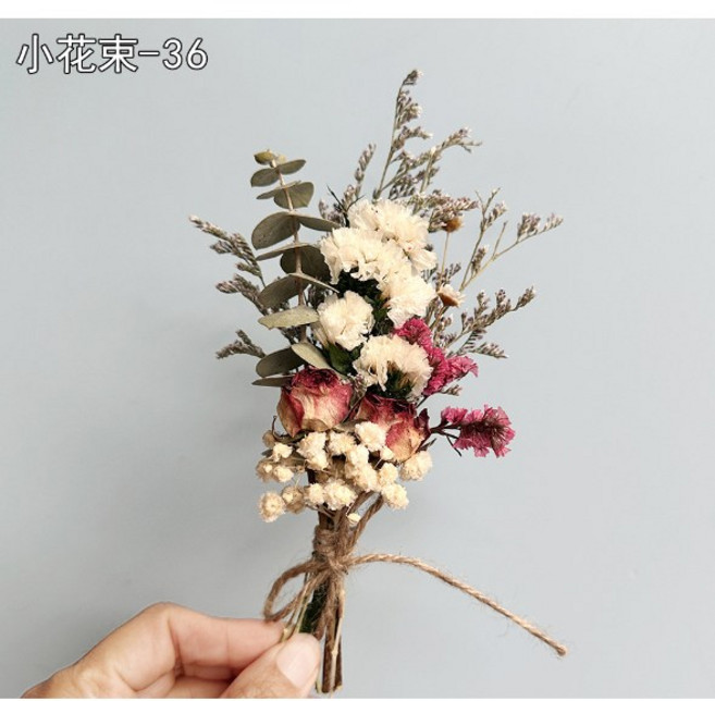 迷你乾燥花小花束, 玫瑰佳人(H32-36)
