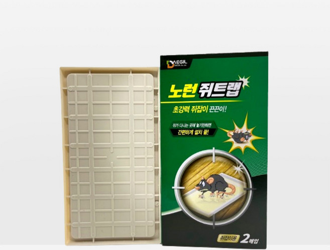 노런 쥐트랩 10개입 쥐끈끈이 쥐덫 쥐약 쥐잡이 쥐본드, 4개, 2매입