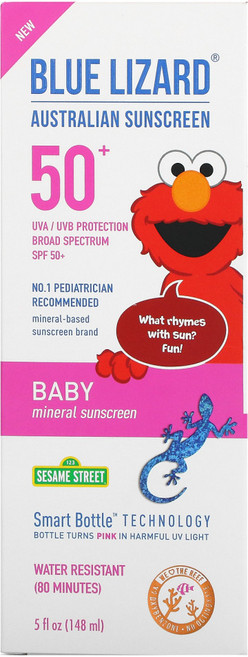 Blue Lizard Australian Sunscreen 베이비 미네랄 선크림 SPF 50+ 5 fl oz (148 ml) 1팩, 148ml, 1개