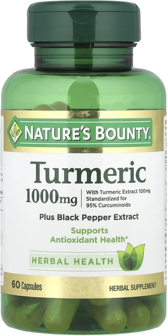 Nature's Bounty 강황 흑후추 추출물 함유 1000mg 캡슐 60정, NaturesBounty강황흑후추추출물함유1000mg캡, 1개 - 쿠팡