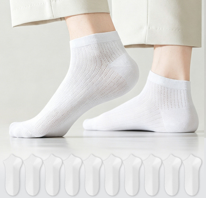 남여공용 얇은 죽섬유 쿨 메쉬 시원한 스포츠 발목양말 10켤레 세트