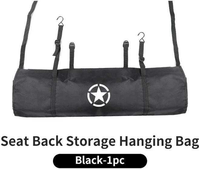 자동차 트렁크 정리함 뒷좌석 걸이식 수납 가방 (지프 컴패스 레니게이드 체로키 그랜드 랭글러 JK 패트리, 01 Black 1pc