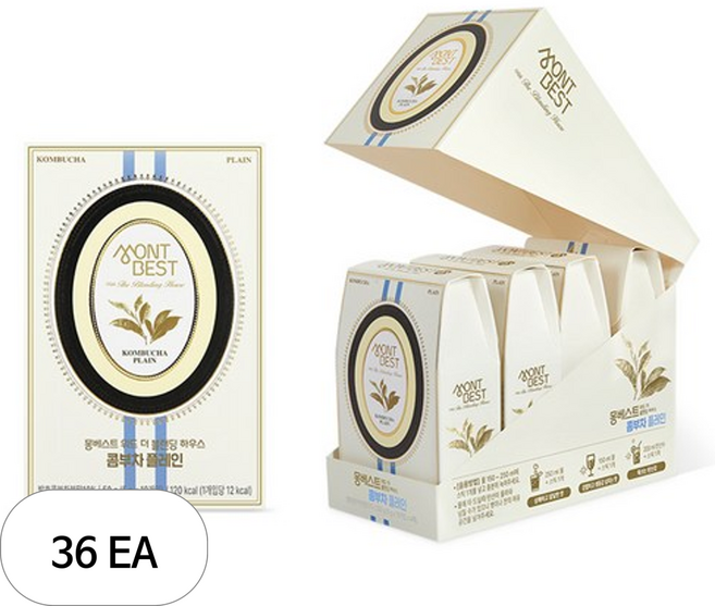 몽베스트 위드 더 블랜딩 하우스 콤부차 플레인, 5g, 10개입, 36개