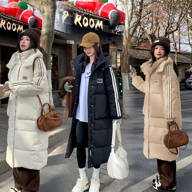 Style Dr 여성 오버핏 후드 롱패딩 빅사이즈 삼색