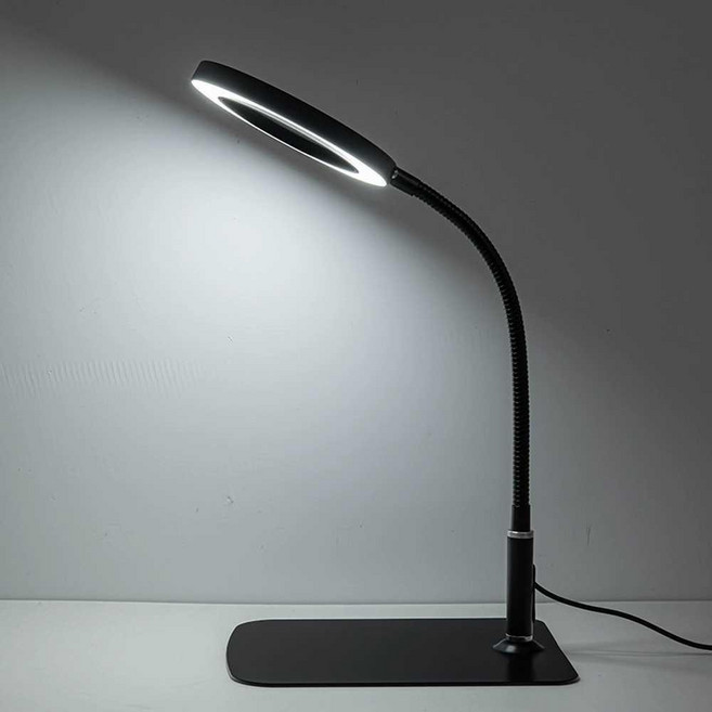 스탠드 확대경 조명 노인 돋보기 탁상용 독서용 유리호스 LED 조광 램프 흰색 유리 20X 클램프형, 1. 흰색 유리 20X 클램프형